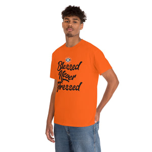 INFINITE BLESSINGS - Blessed Never Stressed - Evil Eye Protection - Unisex Heavy Cotton Tee