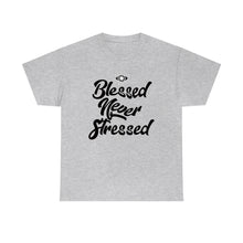 Load image into Gallery viewer, INFINITE BLESSINGS - Blessed Never Stressed - Evil Eye Protection - Unisex Heavy Cotton Tee
